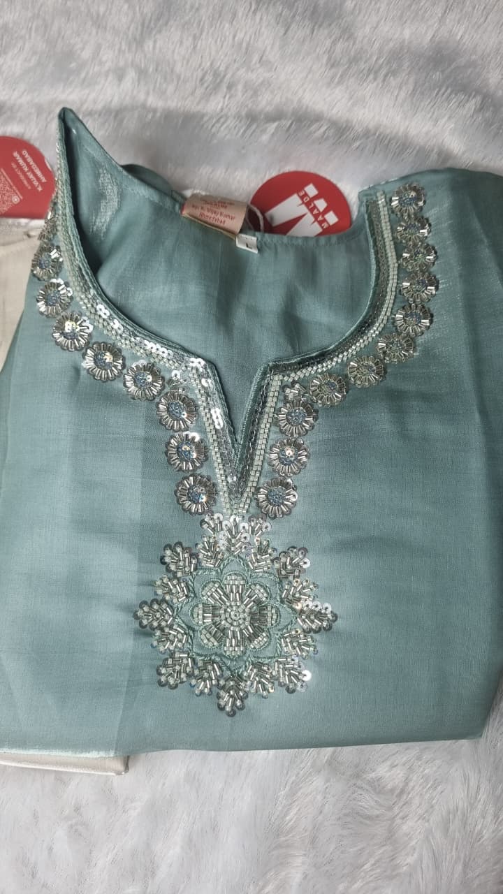 Elegant Sky Blue Palazo Set